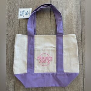 Trader Joe's Pastel Purple Mini Tote Bag